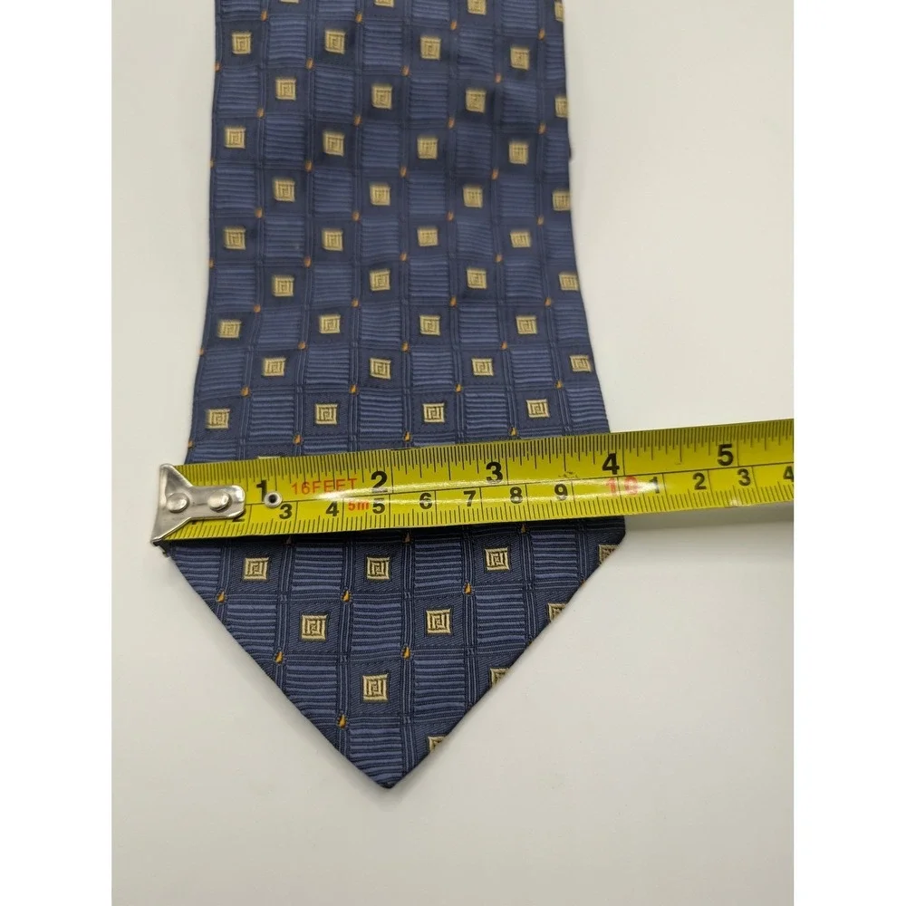 Robert Talbott Best of Class Nordstrom Mens Silk Tie Navy Blue Geometric Square